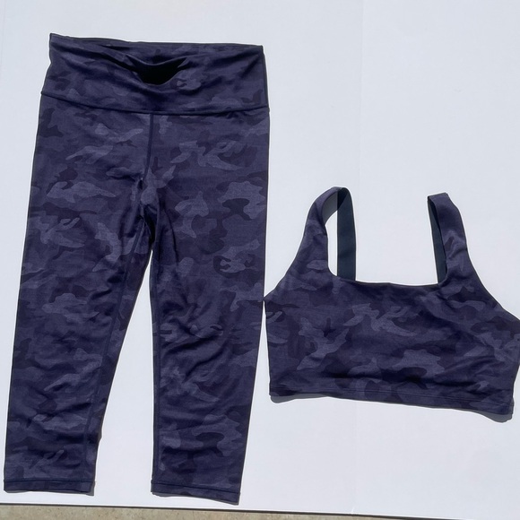 GAP Other - GAP Eclipse Purple Camo Sports Bra & Leggings Set